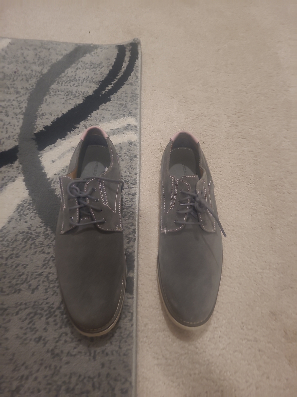 Crown & Ivy Percy Grey/White/Pink Casual Oxfords 10 M - Picture 2 of 15
